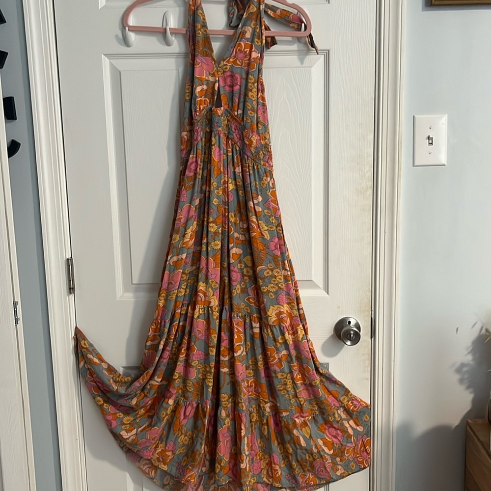 Multicolored floral dress in size large